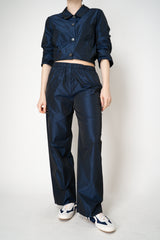 Peter O. Mahler Pull-On Style Straight Leg Crash Pants in Navy Vancouver. Shop Online or in Store.