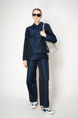 Peter O. Mahler Pull-On Style Straight Leg Crash Pants in Navy Vancouver. Shop Online or in Store.