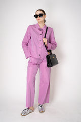 Peter O. Mahler Pull-On Style Straight Leg Crash Pants in Pink Vancouver. Shop Online or in Store.