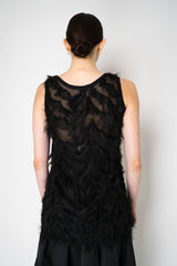 Peter O. Mahler Round Neck Fringed Sheer Tunic Top in Black Vancouver. Shop Online or in Store. 