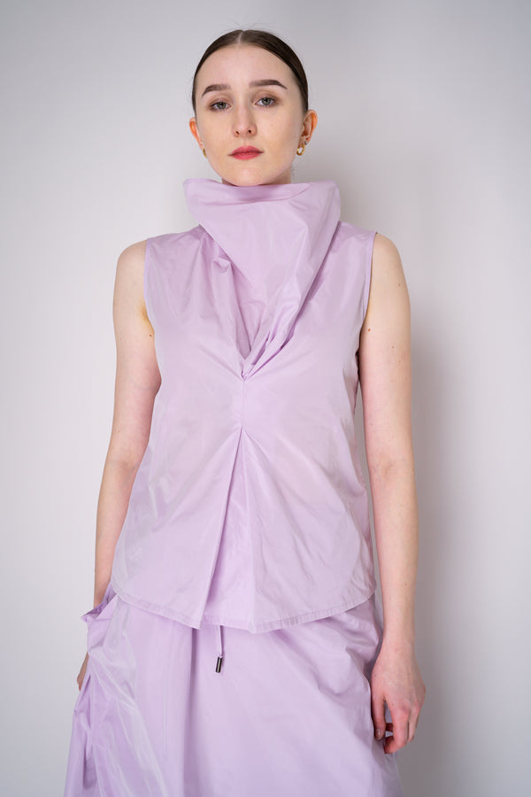 Peter O. Mahler Sleeveless Cowl Neck Top in Lilac Vancouver. Shop Online or in Store.
