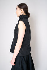 Peter O. Mahler Sleeveless Crash Cowl Neck Top in Black Vancouver. Shop Online or in Store.