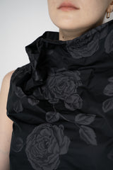 Peter O. Mahler Sleeveless Floral Print Crash Cowl Neck Top in Black Vancouver. Shop Online or in Store.