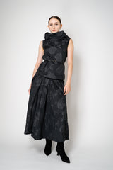 Peter O. Mahler Sleeveless Floral Print Crash Cowl Neck Top in Black Vancouver. Shop Online or in Store.