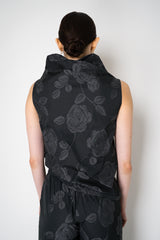 Peter O. Mahler Sleeveless Floral Print Crash Cowl Neck Top in Black Vancouver. Shop Online or in Store.