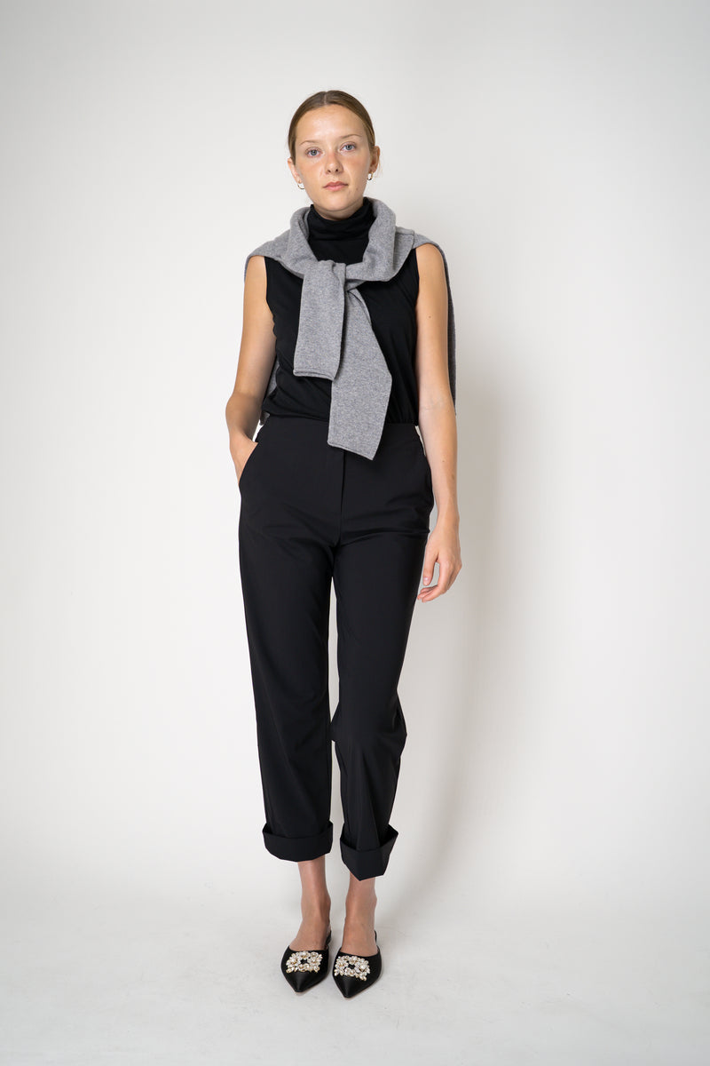 Peter O. Mahler Stretch Jersey High Neck Lyocell-Cotton Sleeveless Top in Black Vancouver. Shop Online or in Store. 