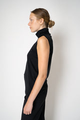 Peter O. Mahler Stretch Jersey High Neck Lyocell-Cotton Sleeveless Top in Black Vancouver. Shop Online or in Store. 