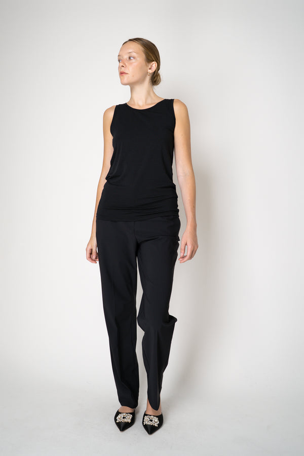 Peter O. Mahler Stretch Jersey Round Neck Lyocell-Cotton Tank Top in Black Vancouver. Shop Online or in Store. 