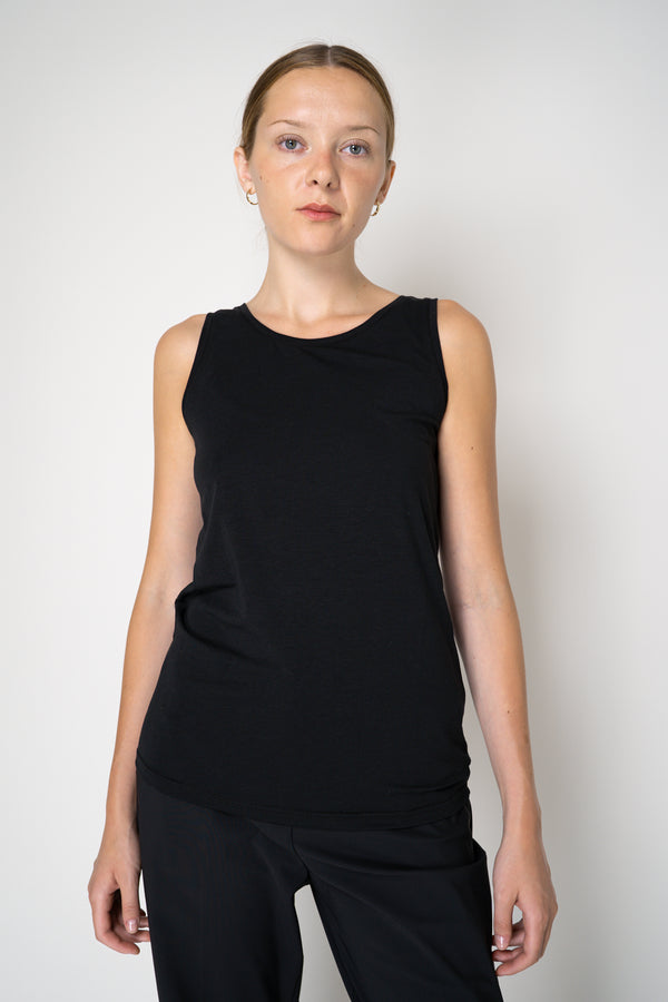Peter O. Mahler Stretch Jersey Round Neck Lyocell-Cotton Tank Top in Black Vancouver. Shop Online or in Store. 