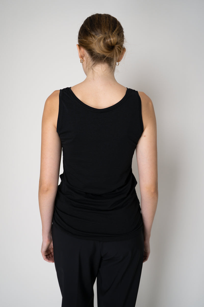 Peter O. Mahler Stretch Jersey Round Neck Lyocell-Cotton Tank Top in Black Vancouver. Shop Online or in Store. 