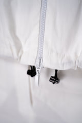Peter O. Mahler Stretch Linen Blend Zip-Up Shirt Jacket in White Vancouver. Shop Online or in Store.