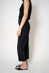 Peter O. Mahler Techno Stretch Cropped Cuffed Trousers in Black Vancouver. Shop Online or in Store