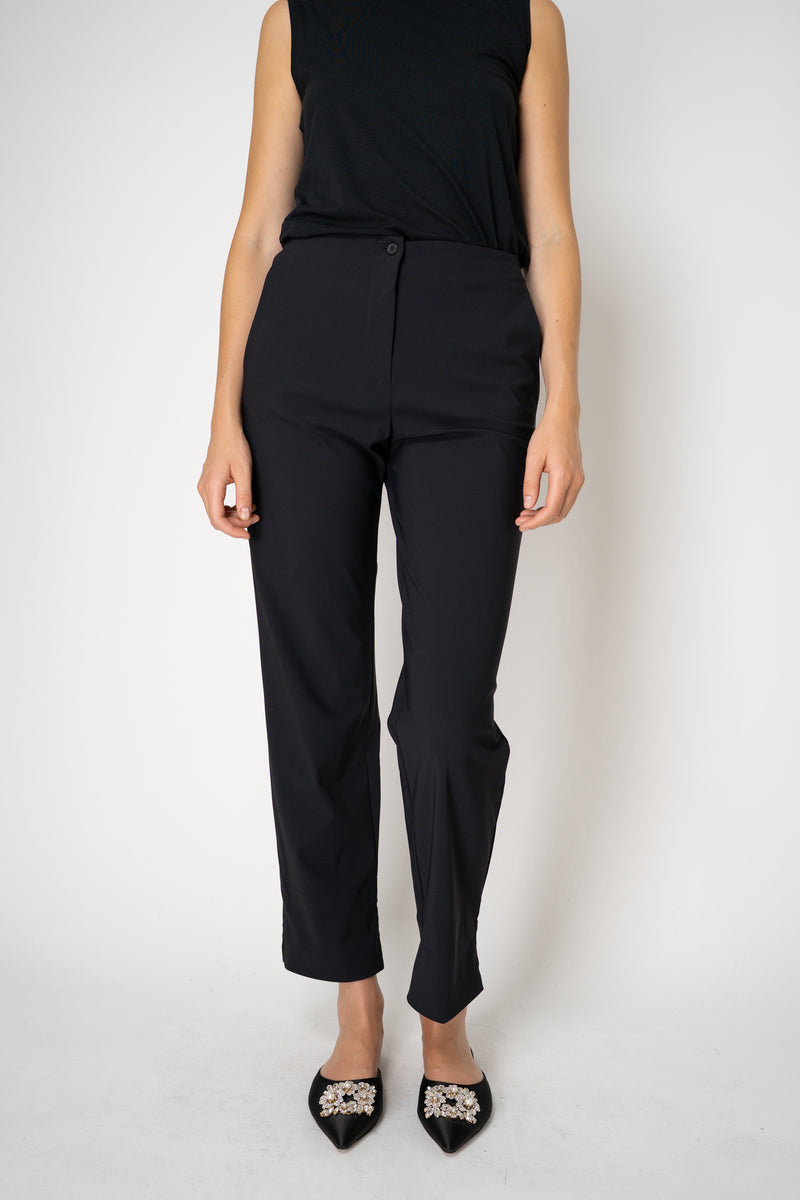 Peter O. Mahler Techno Stretch Cropped Cuffed Trousers in Black Vancouver. Shop Online or in Store