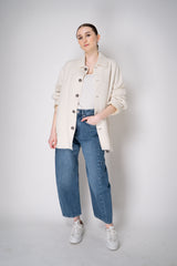 Philosophy di Lorenzo Serafini Bouclé Jacket in Cream Vancouver. Shop Online or in Store.