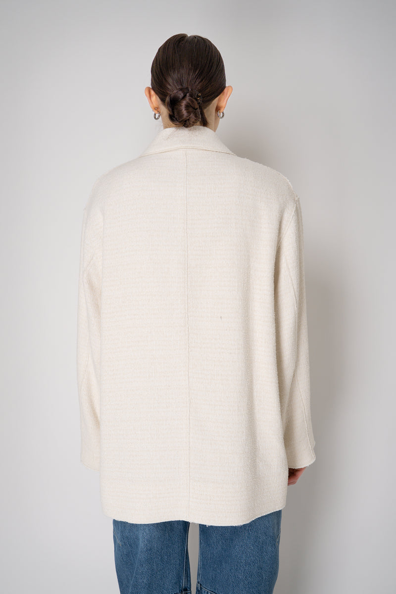 Philosophy di Lorenzo Serafini Bouclé Jacket in Cream Vancouver. Shop Online or in Store.