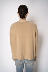 Philosophy di Lorenzo Serafini Cashmere Knit Cardigan with Lace Embroidery in Camel Vancouver. Shop Online or in Store.