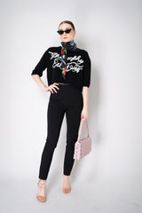 Philosophy di Lorenzo Serafini Cashmere Pullover with Lace Embroidery in Black Vancouver. Shop Online or in Store.
