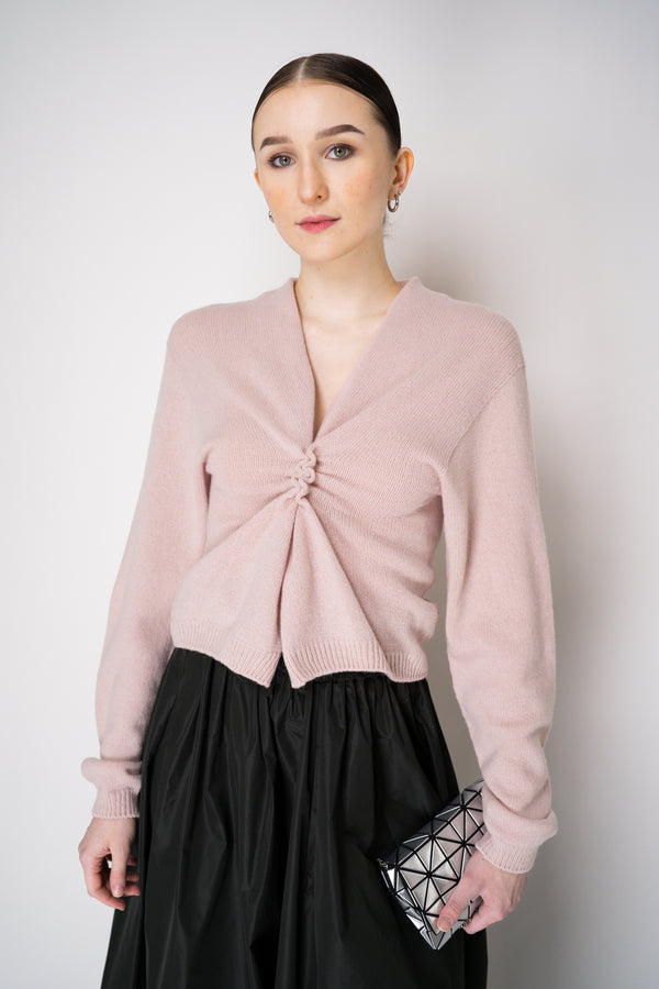 Philosophy di Lorenzo Serafini Cashmere Pullover with Pin Brooch in Dusty Pink Vancouver. Shop Online or in Store.