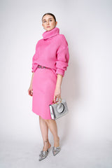 Philosophy di Lorenzo Serafini Knitted Skirt in Pink Vancouver. Shop Online or in Store.