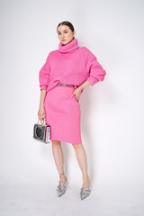 Philosophy di Lorenzo Serafini Knitted Skirt in Pink Vancouver. Shop Online or in Store.
