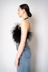Philosophy di Lorenzo Serafini Ostrich Feather Bandeau Top in Black Vancouver. Shop Online or in Store.