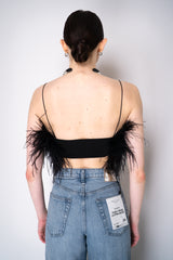 Philosophy di Lorenzo Serafini Ostrich Feather Bandeau Top in Black Vancouver. Shop Online or in Store.