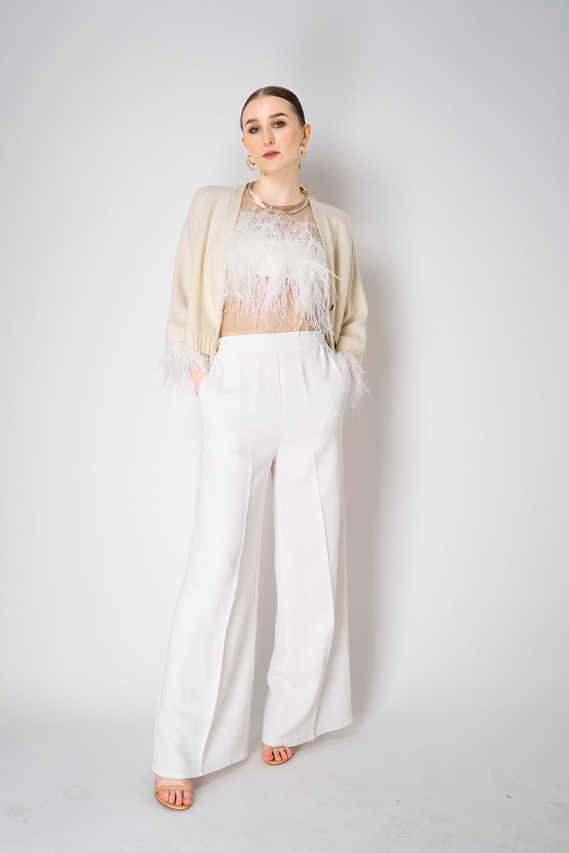 Philosophy di Lorenzo Serafini Ostrich Feather Bandeau Top in White Vancouver. Shop Online or in Store.