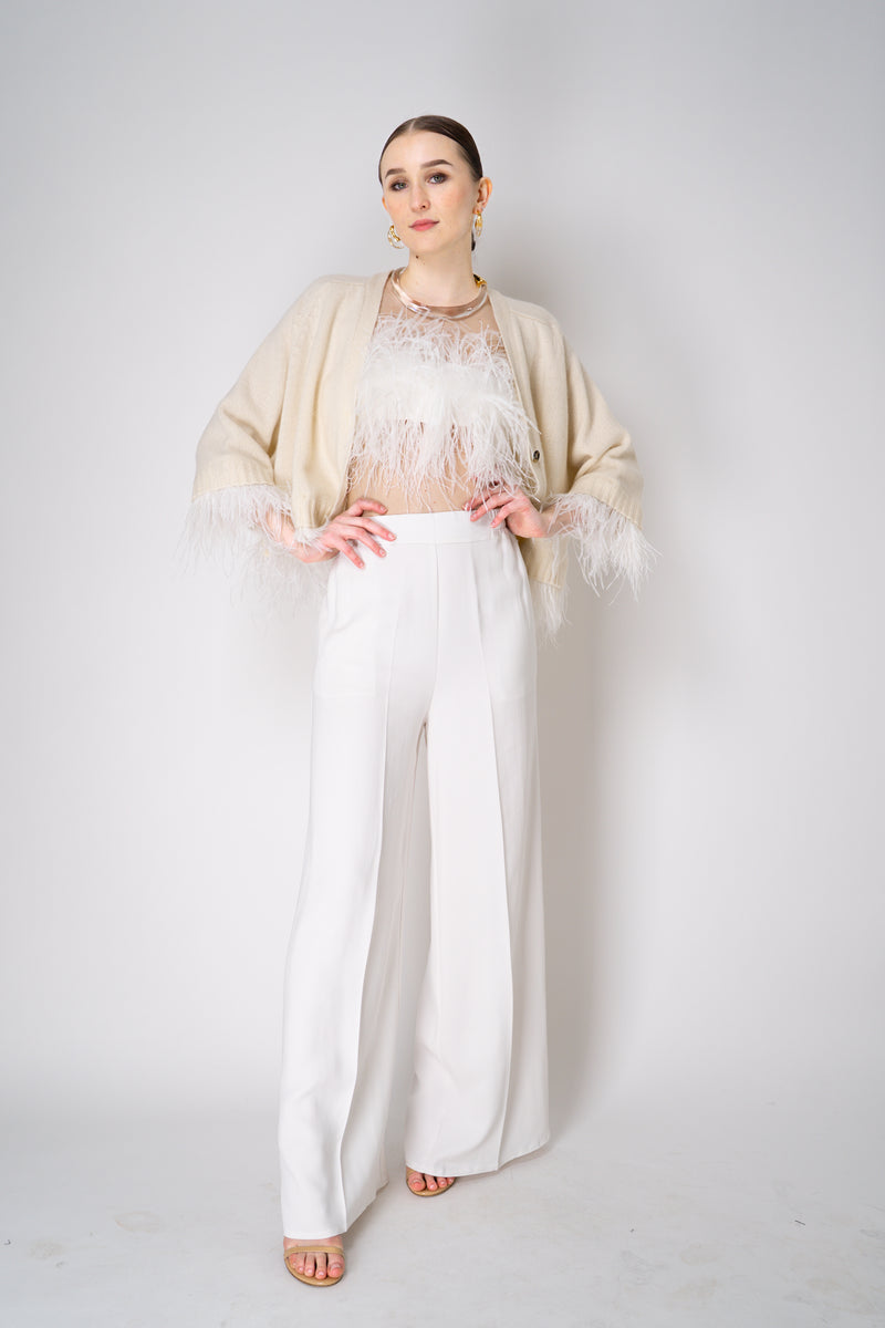 Philosophy di Lorenzo Serafini Ostrich Feather Bandeau Top in White Vancouver. Shop Online or in Store.