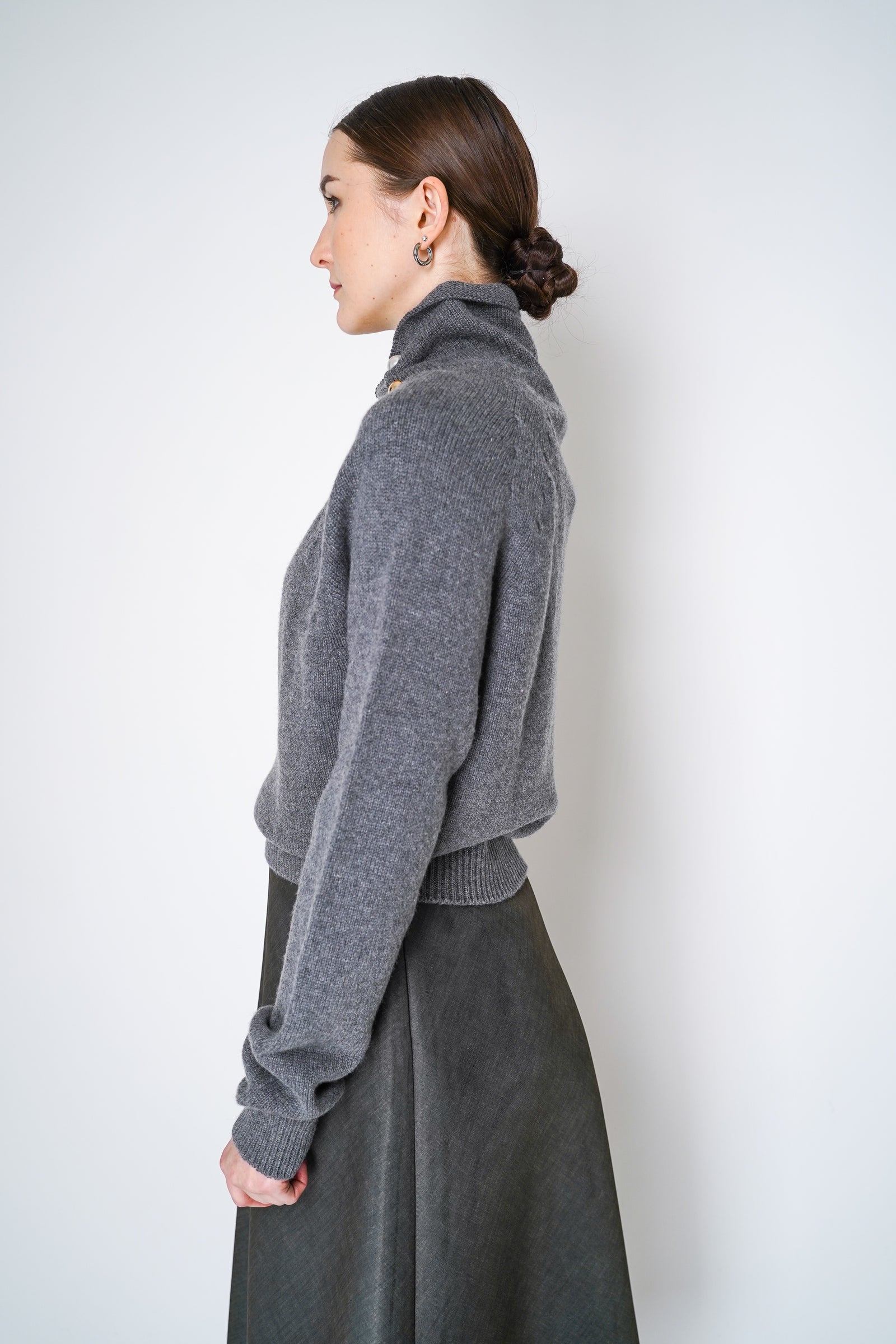 Philosophy di Lorenzo Serafini Turtleneck Sweater in Grey Ashia Mode