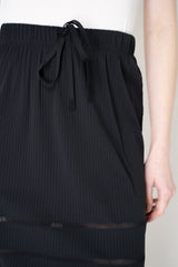 Pleats Please Issey Miyake A-Poc Basics Ankle Length Skirt in Black Vancouver. Shop Online or in Store.