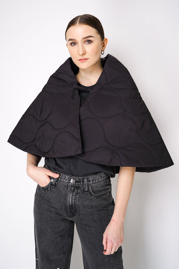 Pleats Please Issey Miyake Asteriod Insulated Cape in Black Vancouver. Shop Online or in Store