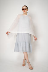 Pleats Please Issey Miyake Basic Madame-T Small in White