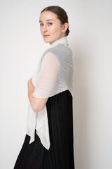 Pleats Please Issey Miyake Basic Scarf in White Vancouver. Shop Online or in Store.