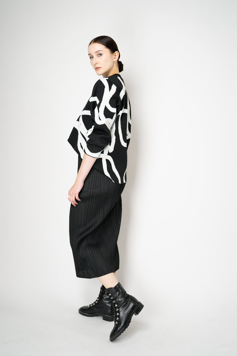 Pleats Please Issey Miyake Basics Midi Skirt in Black Vancouver. Shop Online or in Store.