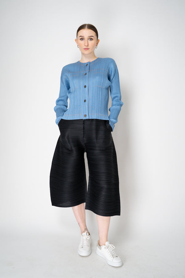 Pleats Please Issey Miyake Cotton Denim Pleated Jacket Vancouver. Shop Online or in Store.