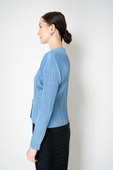 Pleats Please Issey Miyake Cotton Denim Pleated Jacket Vancouver. Shop Online or in Store.