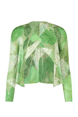 Pleats Please Issey Miyake Foggy Forest Cardigan in Green Vancouver. Shop Online or in Store.