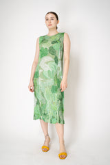 Pleats Please Issey Miyake Foggy Forest Dress in Green Vancouver. Shop Online or in Store.
