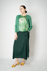 Pleats Please Issey Miyake Foggy Forest Top in Green Vancouver. Shop Online or in Store.