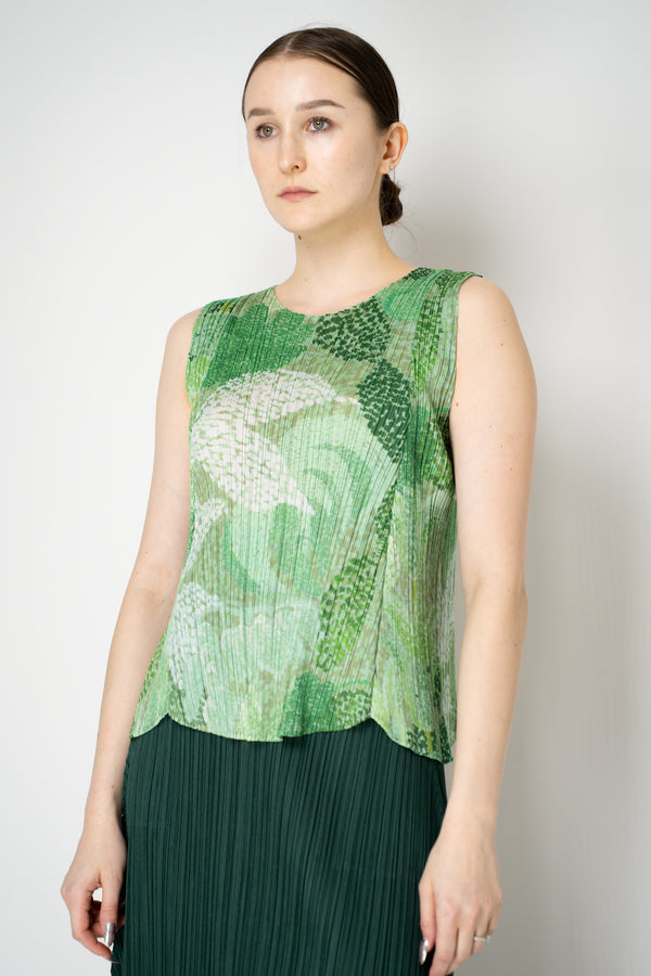 Pleats Please Issey Miyake Foggy Forest Top in Green – Ashia Mode