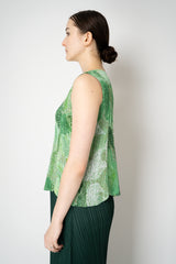 Pleats Please Issey Miyake Foggy Forest Top in Green Vancouver. Shop Online or in Store.