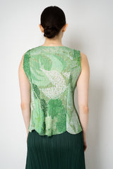 Pleats Please Issey Miyake Foggy Forest Top in Green Vancouver. Shop Online or in Store.