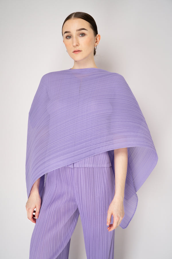 Pleats Please Issey Miyake Madame-T April Shawl in Lilac Vancouver. Shop Online or in Store.