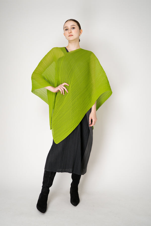 Pleats Please Issey Miyake Madame-T August in Neon Green Vancouver. Shop Online or in Store.