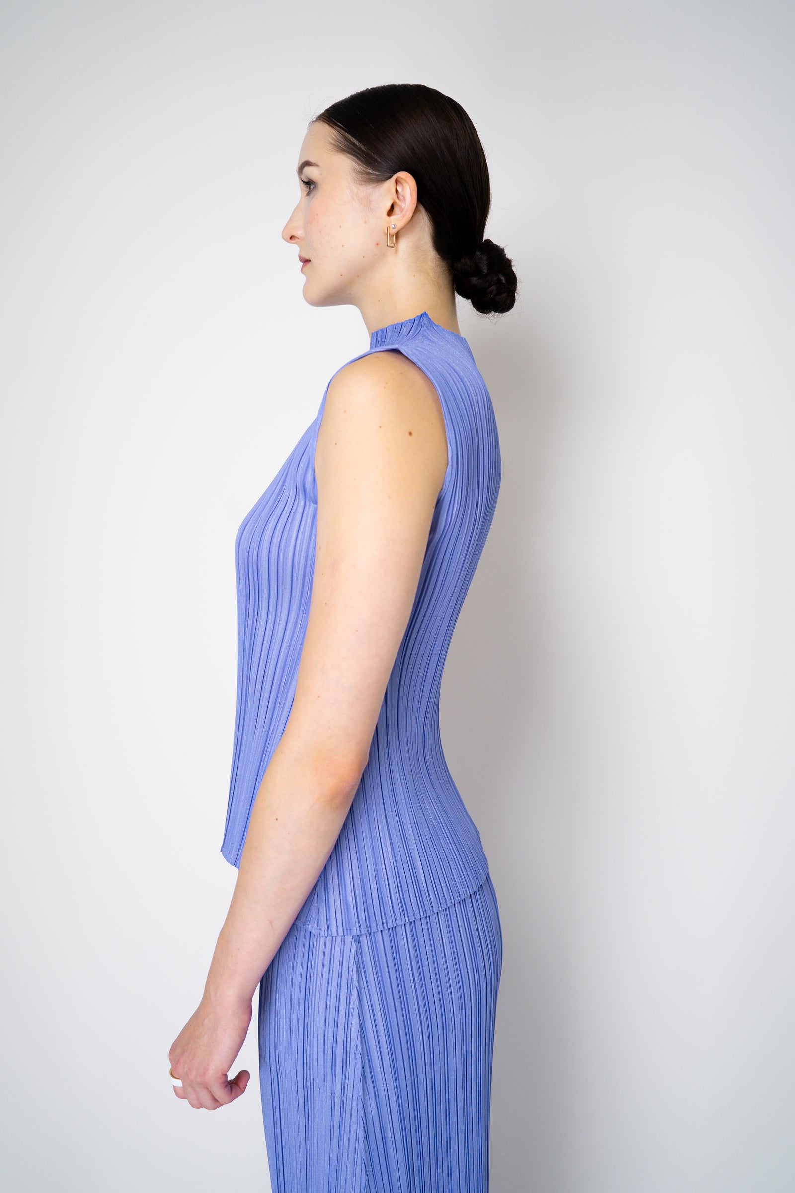 Pleats Please Issey Miyake Mellow Pleats Sleeveless Top in