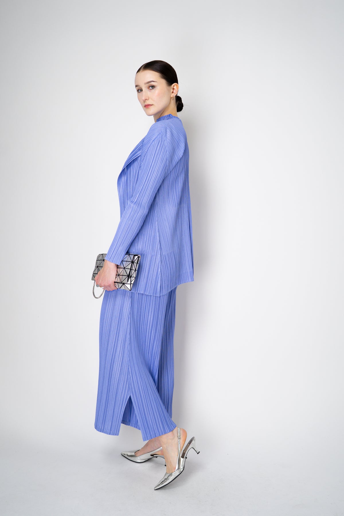 ISSEY MIYAKE✨パンツ 巻きスカート ストレッチ パープル ラップ Pleats Please Issey Miyake – Ashia Mode