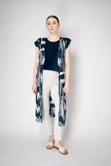 Pleats Please Issey Miyake Mist April Micro Pleated Tank Top in Navy Vancouver. Shop Online or in Store.