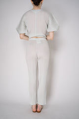 Pleats Please Issey Miyake Monthly Colors: April Pants in Pastel Green Vancouver. Shop Online or in Store.