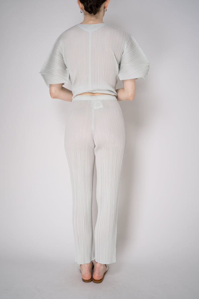Pleats Please Issey Miyake Monthly Colors: April Pants in Pastel Green Vancouver. Shop Online or in Store.