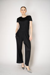 Pleats Please Issey Miyake Monthly Colors: April Pleated T-Shirt in Black Vancouver. Shop Online or in Store.